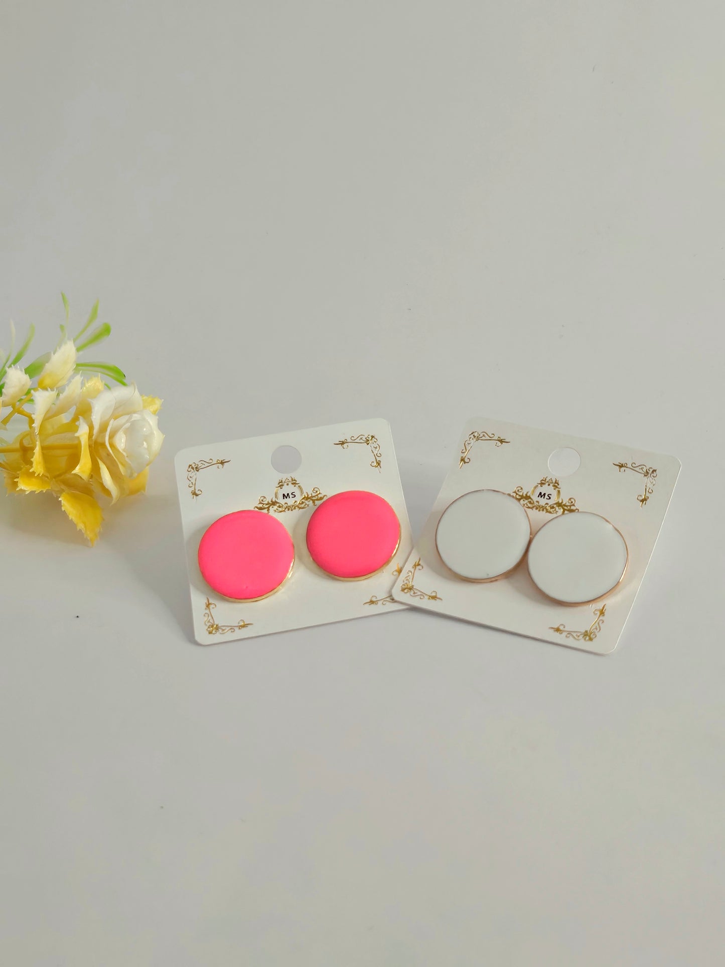 Round Stud Earrings