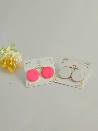 Round Stud Earrings