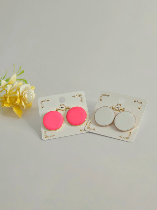 Round Stud Earrings