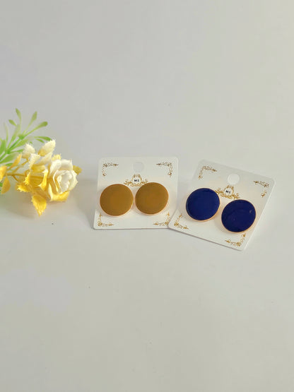 Round Stud Earrings