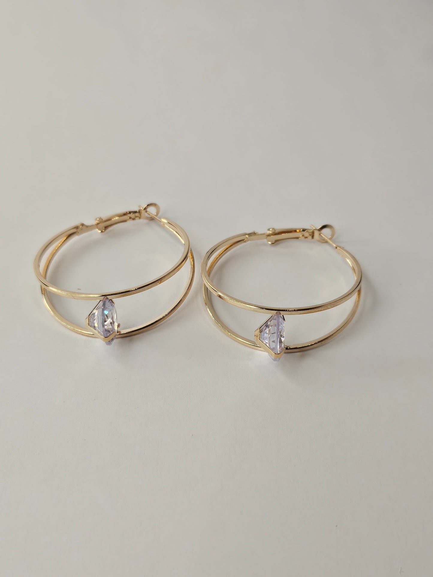 Zircon Hoop Earrings