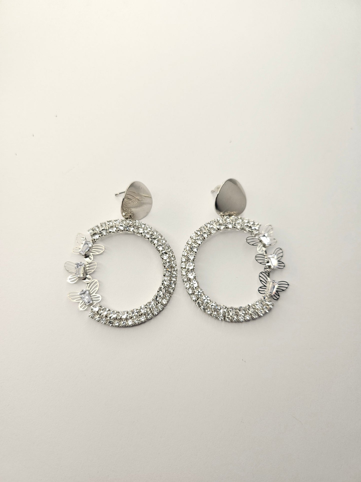 Textured Round Drop Earrings